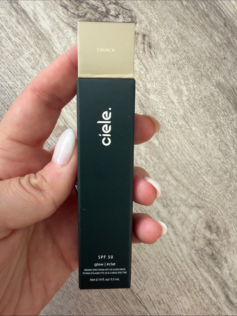 Glow SPF 50 Facial Sunscreen highlighter